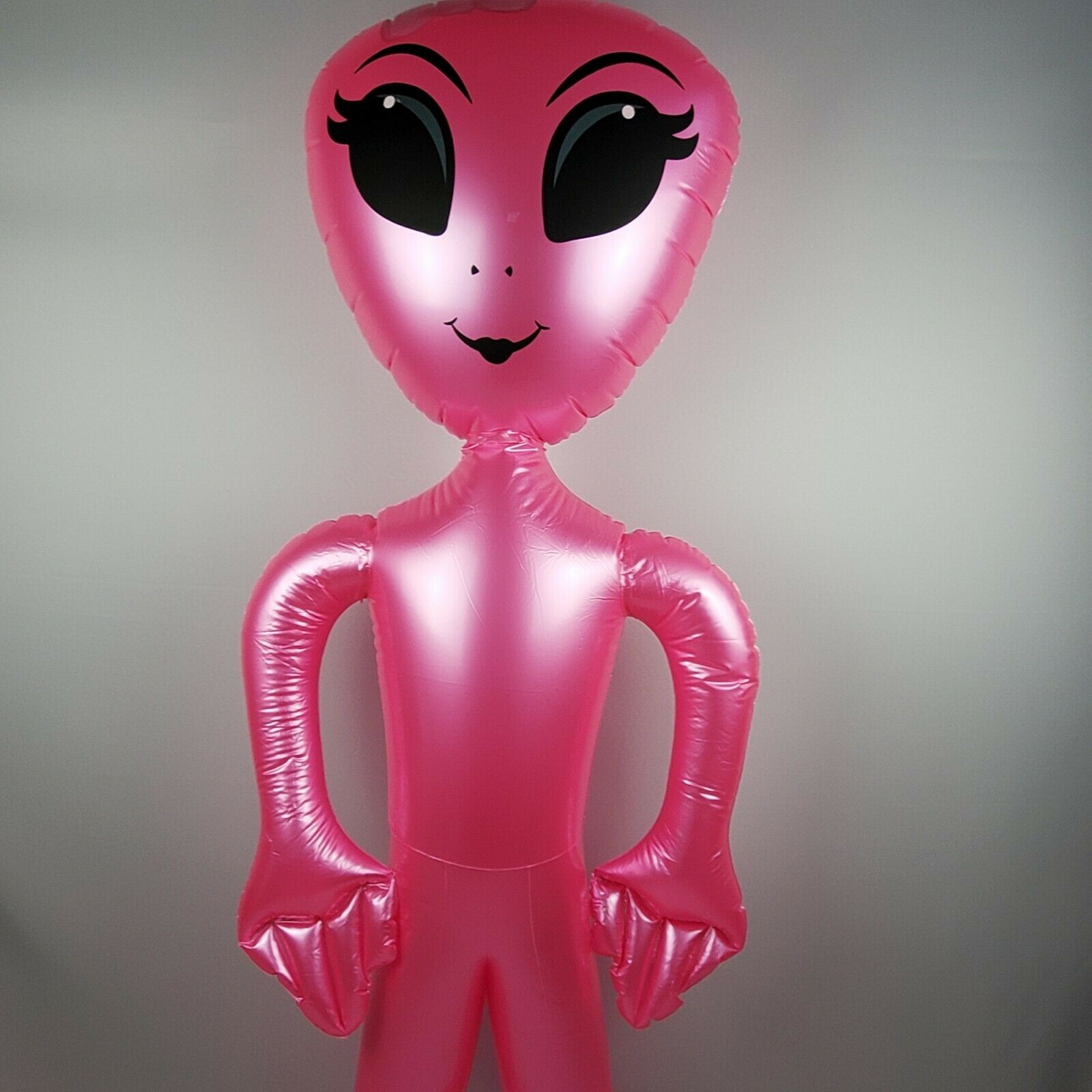 Inflatable Pink Girl Alien 60" Tall Blow Up Girly Halloween Prop Decoration
